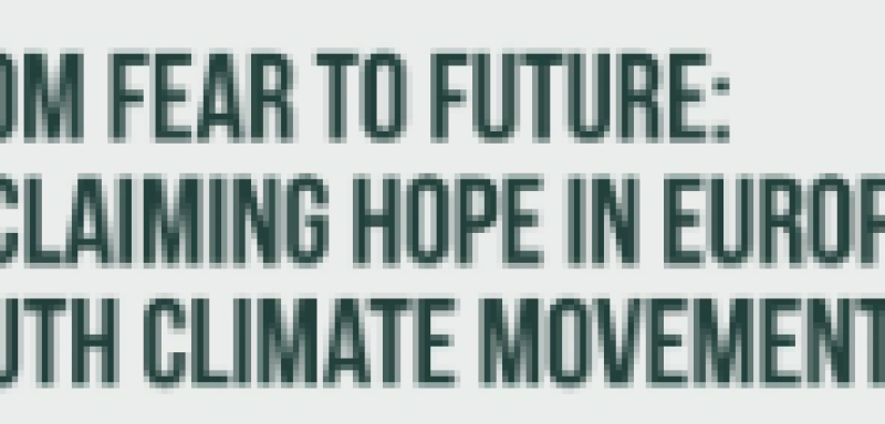 Study Session: From Fear to Future: Reclaiming Hope in Europe's Youth Climate Movement
